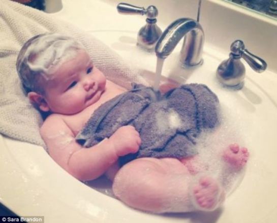 Baby in Sink